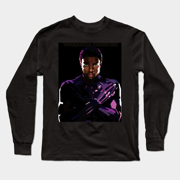 Wakanda Forever Long Sleeve T-Shirt by gilangbogy